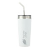Thumbnail image for  Faye White Vacuum Tumbler w/ Stainless Steel Straw 20 oz