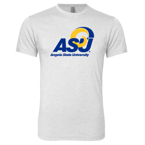  Next Level Heather White Triblend Tee - Primary Mark