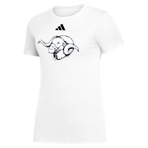  Adidas Womens White Fresh Tee - ASU Dominic Right Facing
