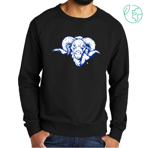  Allmade Black Organic French Terry Crewneck Sweatshirt - Ram Head