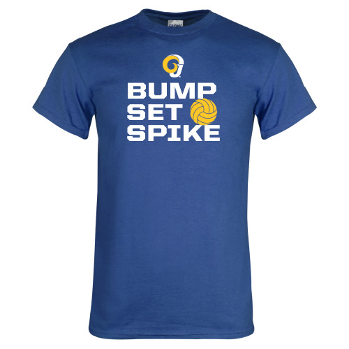  Royal T Shirt - Rams Volleyball Distressed