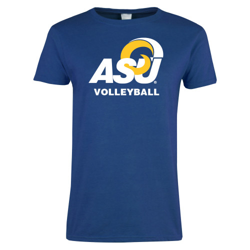  Womens Royal Short Sleeve Tee - ASU Volleyball