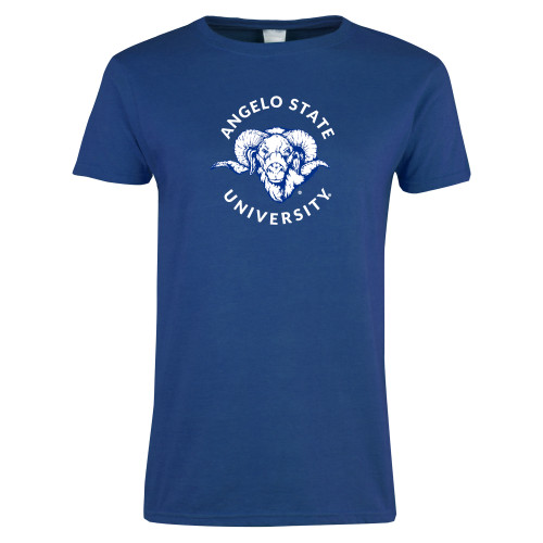  Womens Royal Short Sleeve Tee - Angelo State Ram