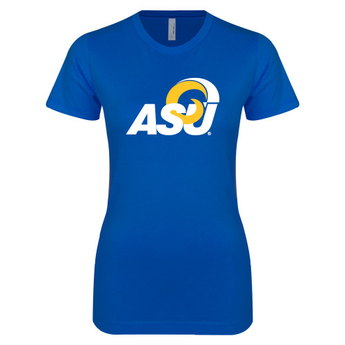  Next Level Womens Royal Boyfriend Tee - ASU Logo