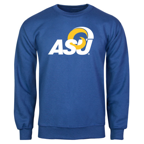  Royal Fleece Crew - ASU Logo