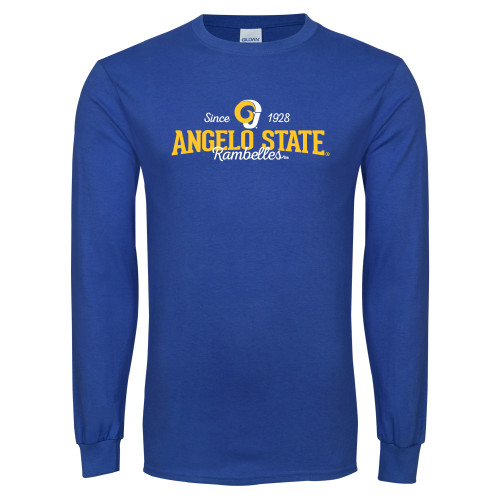  Royal Long Sleeve T Shirt - Angelo State Since 1928 Distressed