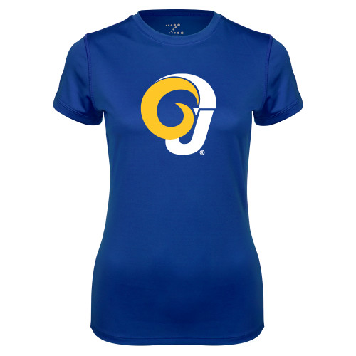  Womens Royal Performance Tee - Ram Logo