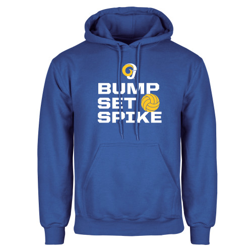  Royal Fleece Hoodie - Rams Volleyball Distressed