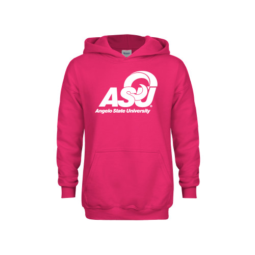  Youth Hot Pink Fleece Hoodie - Primary Mark