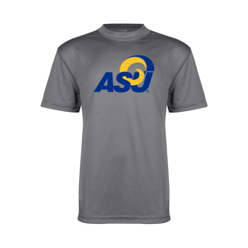  Youth Performance Grey Concrete Tee - ASU Logo