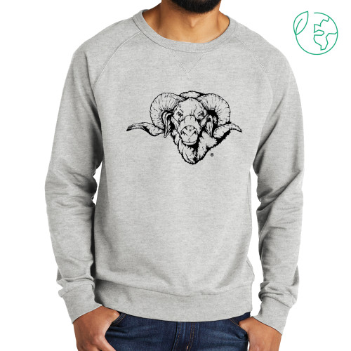  Allmade Light Grey Organic French Terry Crewneck Sweatshirt - Primary Mark