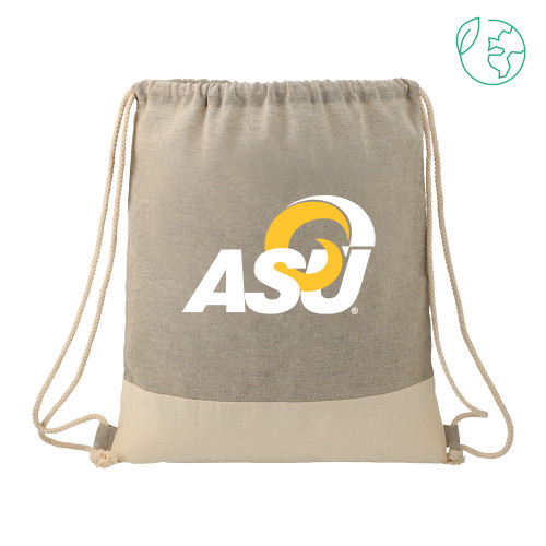  Split Recycled Cotton Grey/Natural Drawstring Bag - Primary Mark