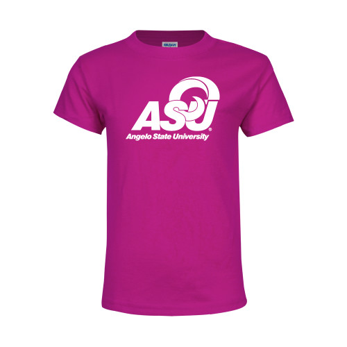  Youth Hot Pink T Shirt - Primary Mark