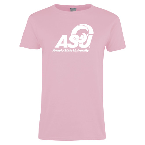  Womens Pink Short Sleeve Tee - Primary Mark