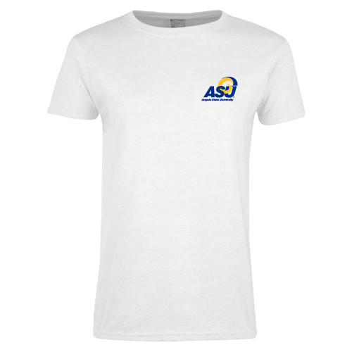  Womens White Short Sleeve Tee - Primary Mark