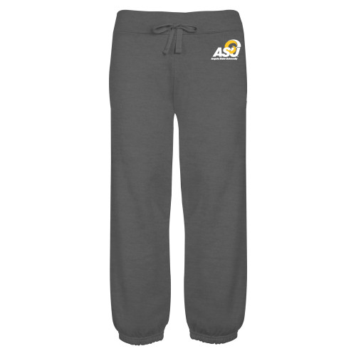  ENZA Womens Dark Heather Banded Fleece Capri - Primary Mark