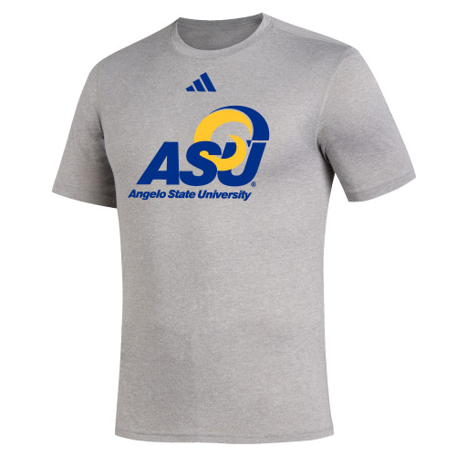  Adidas Medium Grey Heather Creator Performance Tee - ASU Primary mark