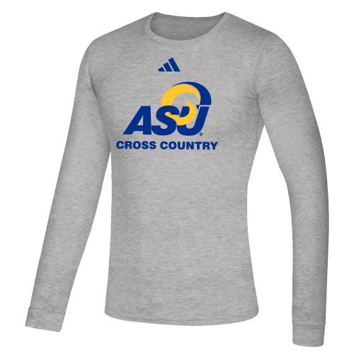  Adidas Medium Grey Heather Creator Performance Long Sleeve Tee - ASU Cross Country