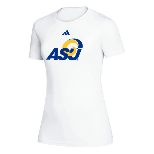  Adidas Womens White Creator Performance Tee - ASU
