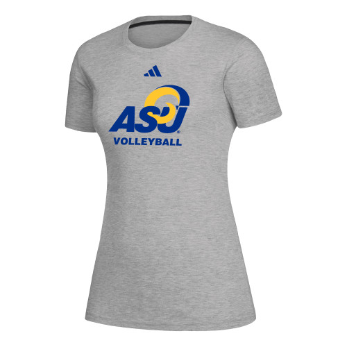  Adidas Womens Medium Heather Grey Creator Performance  Tee - ASU Volleyball