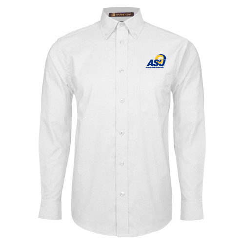  White Oxford Long Sleeve Shirt - Primary Mark