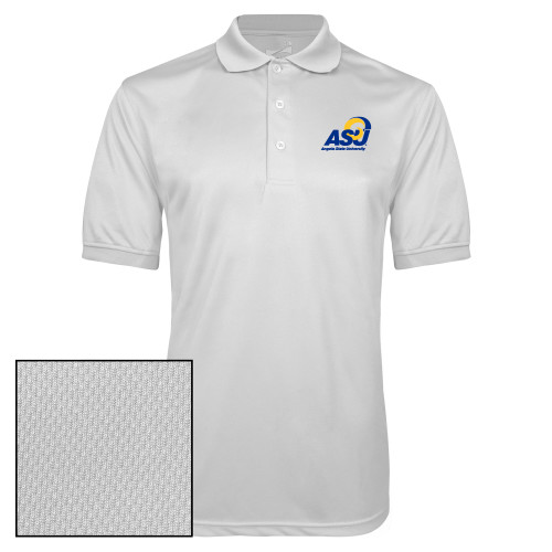  White Dry Mesh Polo - Primary Mark