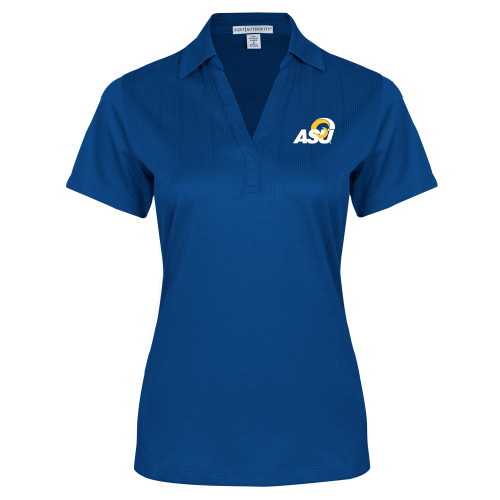  Womens Royal Performance Fine Jacquard Polo - ASU Logo