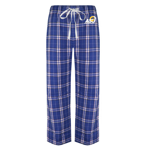  Royal/White Flannel Pajama Pant - Primary Mark