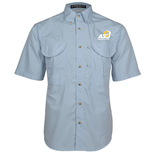  Light Blue Fishing Shirt Performance Short Sleeve  - Primary Mark