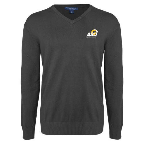  Charcoal Heather VNeck Sweater - Primary Mark
