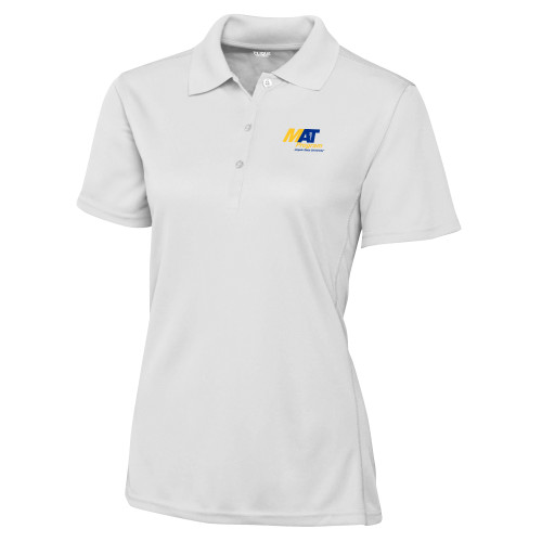  C&B Womens White Clique Ice Pique Polo - MAT Program - Angelo State University