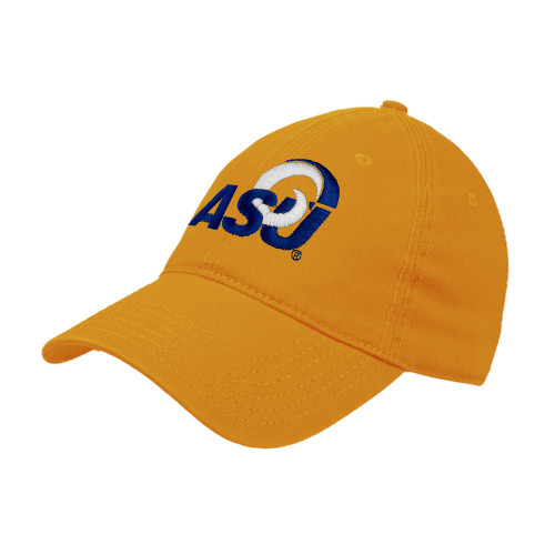  Gold Unstructured Adjustable Low Profile Hat - ASU Logo