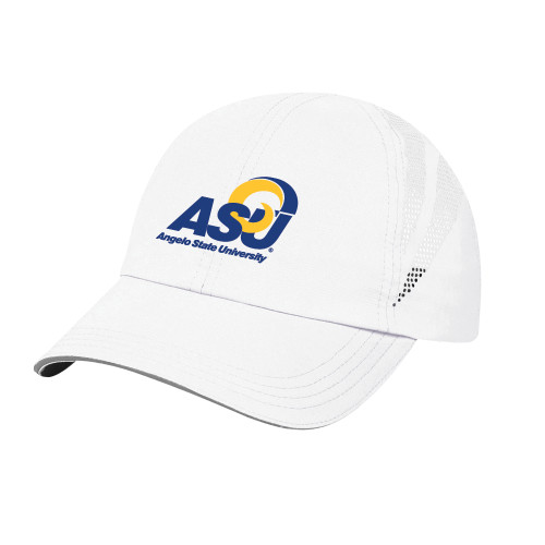  Womens White Performance Cap - Primary Mark