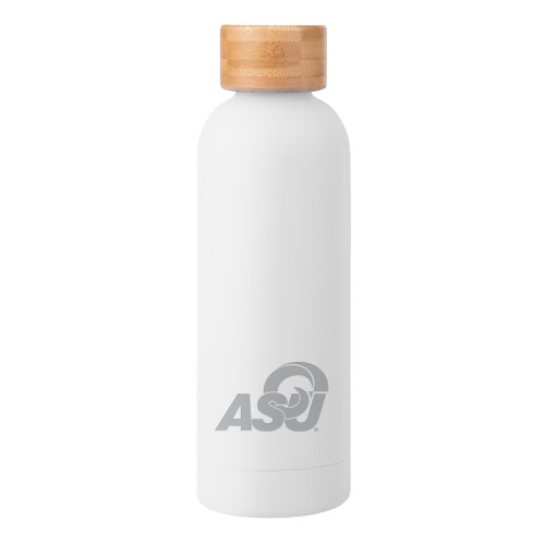  Blair White Stainless Steel Bottle w/ Bamboo Lid 17 oz - ASU Logo  Engraved