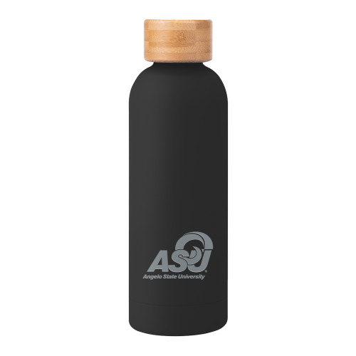  Blair Black Stainless Steel Bottle w/ Bamboo Lid 17 oz - Primary Mark  Engraved