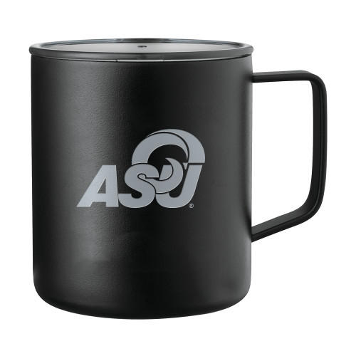  Rover Camp Vacuum Insulated Black Mug 14oz - ASU Logo  Engraved