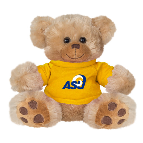  Plush Big Paw 8 1/2 inch Brown Bear w/Gold Shirt - ASU Logo