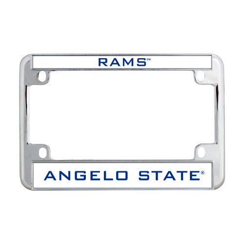  Metal Motorcycle License Plate Frame in Chrome - Rams