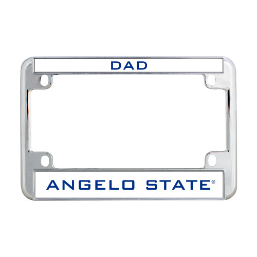  Metal Motorcycle License Plate Frame in Chrome - Dad