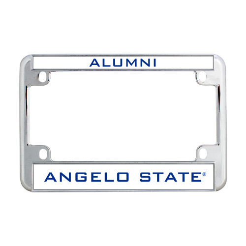  Metal Motorcycle License Plate Frame in Chrome - Alumni
