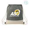 Thumbnail image for  Split Recycled Cotton Natural/Black Drawstring Bag