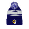 Thumbnail image for  Royal/White Two Tone Knit Pom Beanie w/Cuff