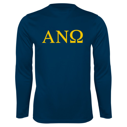 Navy Performance Long Sleeve Shirt-Design Name