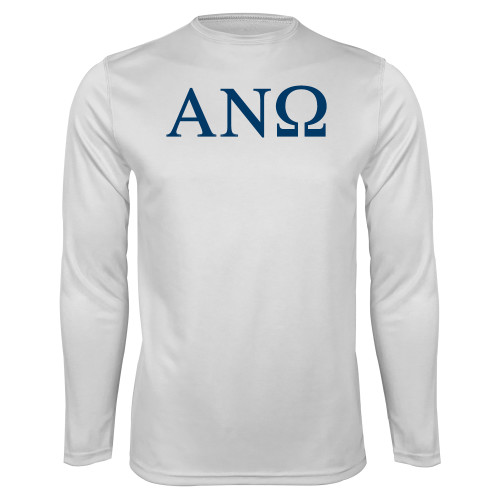 White Performance Long Sleeve Shirt-Design Name