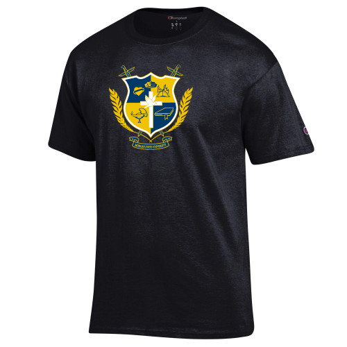 Champion Black T Shirt-Shield