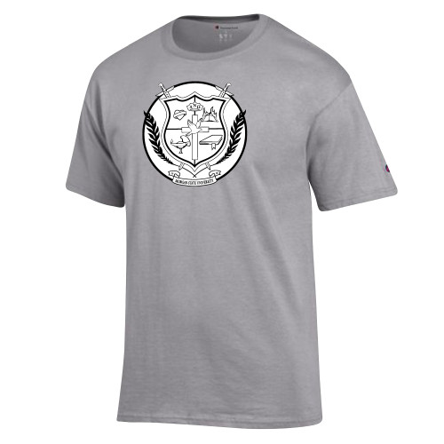 Champion Oxford Grey T Shirt-Shield with Circle