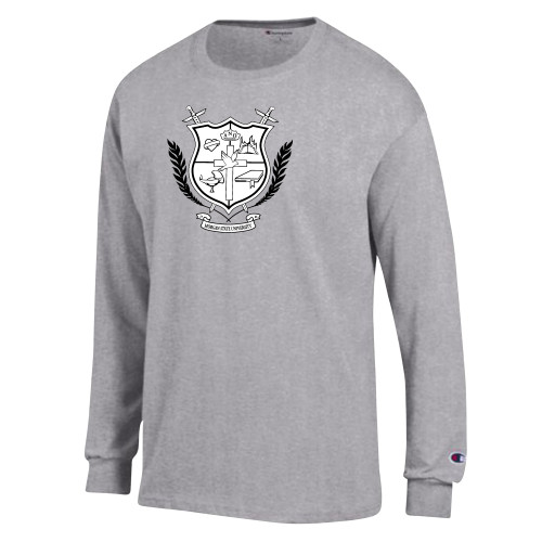 Champion Oxford Grey Long Sleeve T Shirt-Shield