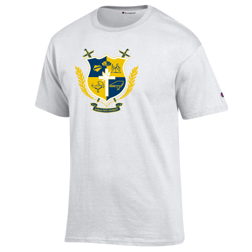 Champion White T Shirt-Shield