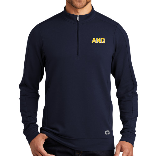 OGIO Navy Luuma 1/2 Zip Fleece-Greek Letters