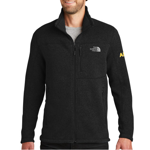 The North Face Black Heather Fleece Jacket-Greek Letters
